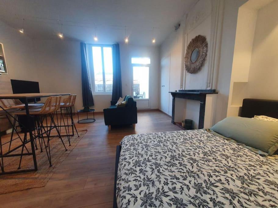-Garrigue- Face A La Cite Medievale Studio Terrasse Classe 4☆ Carcassonne Exterior foto